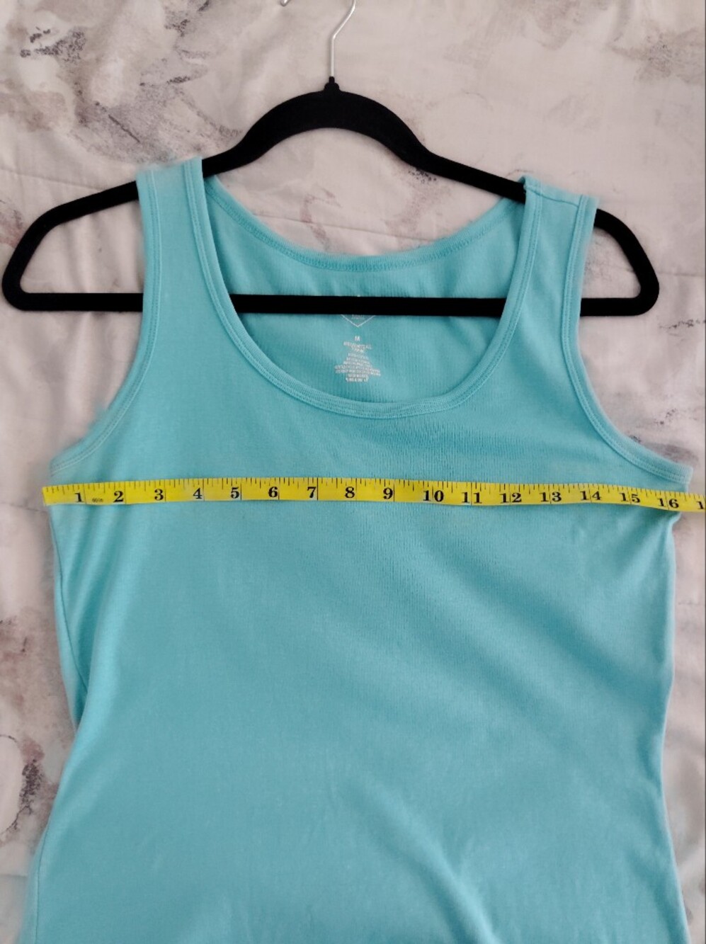 St. Johns Bay 100% Cotton Women's Turquoise Tank Top - Picture 4 of 5